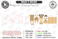 3D Dog Breeds Planters with Name Tags Laser Cut Bundle SVG Product Image 20