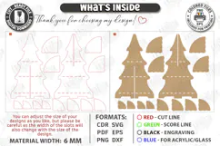 Christmas Tree Shelf Laser Cut | Christmas Tiered Tray | CNC Product Image 4