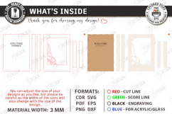 3D Floral Wedding Welcome Sign Laser Cut | Wedding Decor SVG Product Image 3