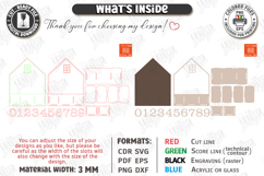 Modern House Number - Address Sign SVG Layered Laser Cut Product Image 2