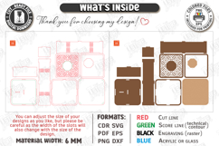 Jewelry Boxes with Mirror Laser Cut Bundle | Floral SVG |CNC Product Image 20