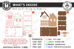 House Shaped Organizer Laser Cut | Desktop Storage Box SVG Product Image 3