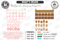 Family Wall Key Holder Laser Cut |Modern Keyholder| Home SVG Product Image 2