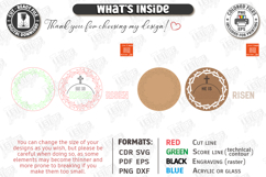 Christian Wall Sign Laser Cut | Door Hanger | He Is Risen Product Image 3