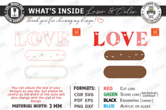 Minimalist Love Stand Laser Cut | Romantic Desktop Sign SVG Product Image 3