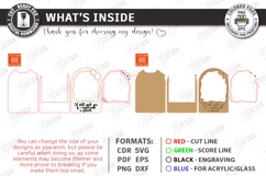 Mother's Day Mini Photo Frame Laser Cut | Floral Magnet SVG Product Image 3