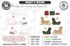 3D Christmas Sleigh Laser Cut | Wooden Santa Sleigh Laser Product Image 3
