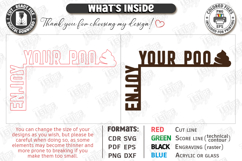 Bathroom Door Corner Laser Cut |Funny SVG| Wall Decor Laser Product Image 2