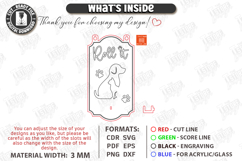 Pet Hair Roller Holder Laser Cut|Dog and Cat Silhouettes SVG Product Image 3