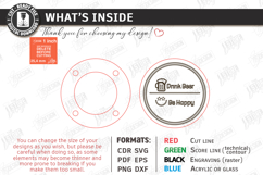 Round Wooden Beer Bottle Opener Laser Cut Bundle | Coasters Product Image 5