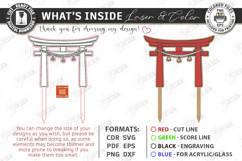 Decorative Plant Stake Laser Cut | Garden Marker | Torii SVG Product Image 3