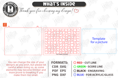 Puzzle Sample Laser Cut| Modern Puzzle |Family Activity SVG Product Image 3