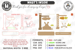 Easter Bunny Shelf Sitter Laser Cut | Layered Easter Stand Product Image 3