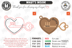 Family Name Keychains Laser Cut Kit | Puzzle Keychain SVG Product Image 2