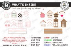 Valentine’s Day Houses Laser Cut| Tabletop Décor |3D Village Product Image 3