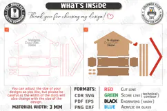 Valentine's Day Planter Holder Laser Cut | Flower Box SVG Product Image 3