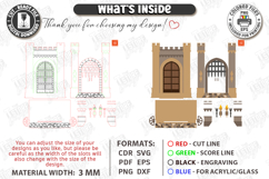 Decorative Door Bookends Laser Cut Bundle | Home Library SVG Product Image 5