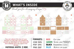 3D Christmas Gingerbread House Laser Cut | Christmas House Product Image 4