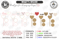 Love Table Stand Laser Cut Kit | Valentines Table Decor SVG Product Image 3