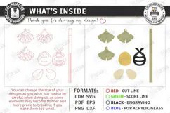 3D Leather Bag Charm Laser Cut | Bee | Floral Accessory SVG Product Image 3