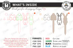 Wooden Garden Stake Laser Cut | Garden Sign | Bunny Laser Product Image 3