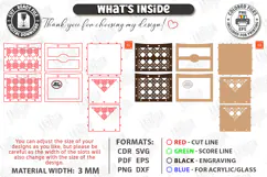 Mini Wooden Gift Box Laser Cut | Wedding Favor Box | Pattern Product Image 3