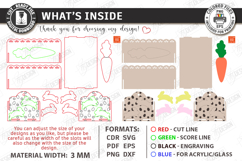 Easter Basket Laser Cut | Easter Bunny | Bunny Egg Crate SVG Product Image 3