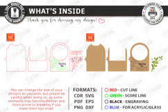 Mother's Day Mini Photo Frame Laser Cut | Floral Magnet SVG Product Image 3