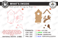 Rustic Bird Key Holder Laser Cut | Decorative Wall Hook SVG Product Image 3