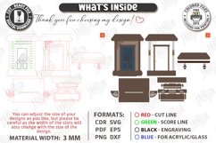 Decorative Door Bookends Laser Cut | Home Library Accessory Product Image 3