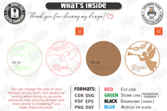 Christian Wall Sign Laser Cut | Door Hanger | He Is Risen Product Image 3