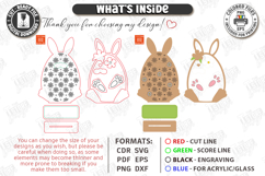 Easter Egg Shelf Sitter Laser Cut | Floral and Bunny SVG Product Image 3