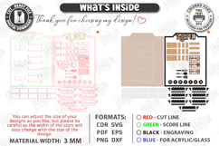 Weekly Menu Planner Boards Laser Cut Bundle|Home Kitchen SVG Product Image 6
