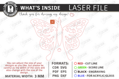 3D Butterfly Laser Cut | Hanging Ornament | Home Decor | CNC Product Image 3