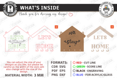 Wall Key Holder Laser Cut | Housewarming Gift | Key Hanger Product Image 3