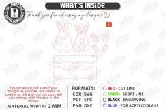 Minimalist Easter Bunny Shelf Sitter Laser Cut | Boho Easter Product Image 2