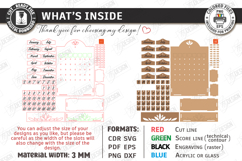 Magnet Perpetual Fridge Calendar Laser Cut | Home Decor SVG Product Image 3