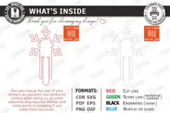 Christmas Bag Clip Laser Cut | Holiday | Snowflake Laser Cut Product Image 3