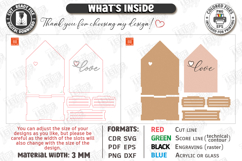 Valentine's Day Planter Holder Laser Cut | Flower Box SVG Product Image 3