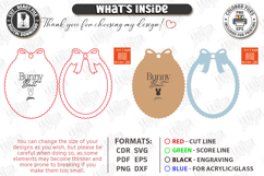 Easter Bunny Bait Tag Laser Cut | 3D Easter Basket Tags SVG Product Image 2