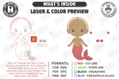 Kids Wooden Yarn Hair Craft Laser Cut | Kids Laser | Mermaid Product Image 3