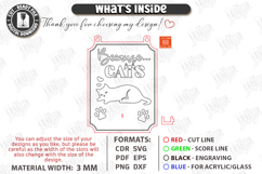 Pet Hair Roller Holder Laser Cut|Because Cat SVG|Wall Decor Product Image 3