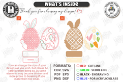 Easter Egg Shelf Sitter Laser Cut | Floral and Bunny SVG Product Image 3