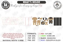 3D Dog Breeds Planters with Name Tags Laser Cut Bundle SVG Product Image 2
