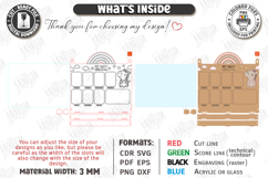 Weekly Wall Planner Laser Cut | Nursery Decor | Kids Laser Product Image 3