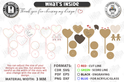 Love Table Stand Laser Cut Kit | Valentines Table Decor SVG Product Image 2