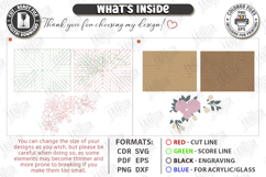 3D Floral Wall Art Laser Cut | Layered Flowers Sign Product Image 3