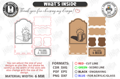 Beer Bottle Opener Laser Cut|Home Bar|Wall Décor|Bar Tool Product Image 2