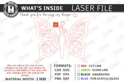 3D Butterfly Hanging Ornaments Laser Cut Bundle | Home Decor Product Image 7