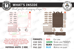 Magnet Perpetual Fridge Calendar Laser Cut | Home Decor SVG Product Image 3